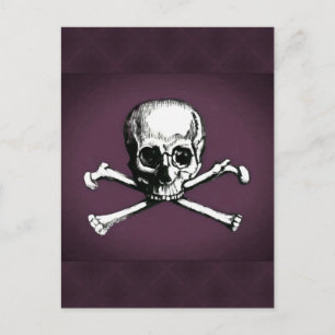Skalle och Crossbones Vykort