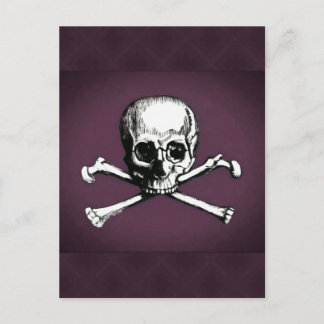 Skalle och Crossbones Vykort