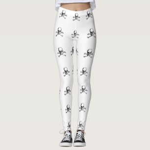 Skalle- och Crossbonespiratsymbol Leggings