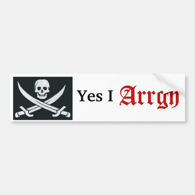 skalle- och korben, ja mig, Arrgh Bildekal (Framsidan)