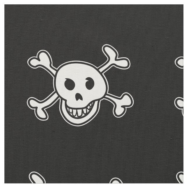 Skalle och korsben av mönster flagga tyg (Närbild)