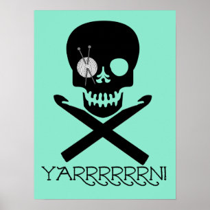 Skalle och krokar poster