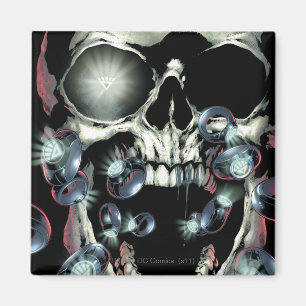 Skalle och ringar - färg magnet