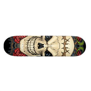 Skalle och ro med kronan av taggar vid Al Rio Old School Skateboard Bräda 21,6 Cm