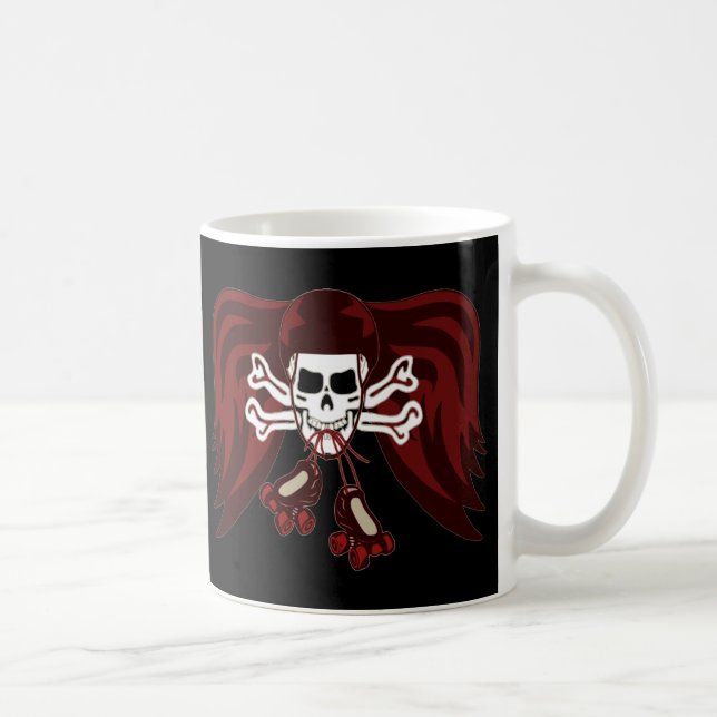 skalle och skridskor kaffemugg (Höger)