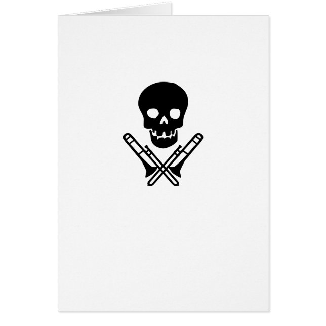 skalle och trombones OBS kort (Framsidan)