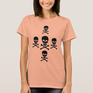 Skalle och utslagsplats för sammanbrott för t-shirt