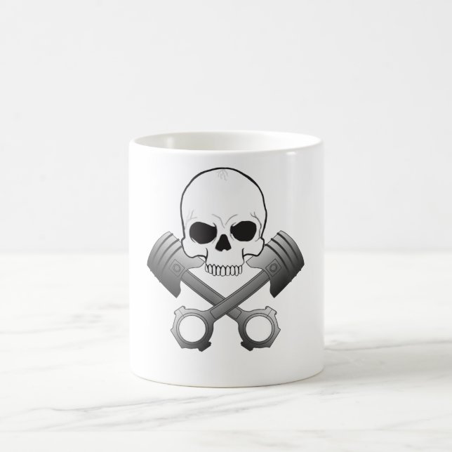 Skalle & pistongmugg kaffemugg (Center)