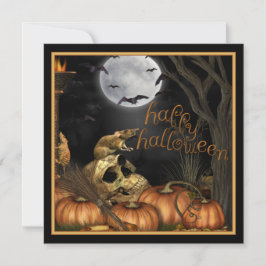 Skalle, råttor och pumpahalloween festinbjudan inbjudningar