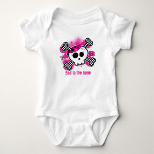 Skalle Rosa Baby Personlig Anpassad Hel Dräkt Tee Shirt