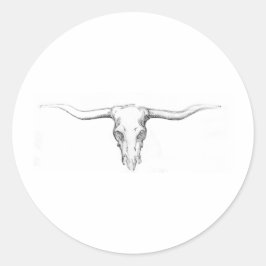 skalle runt klistermärke