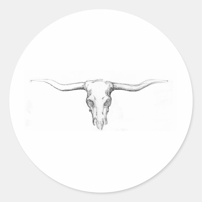 skalle runt klistermärke (Framsida)