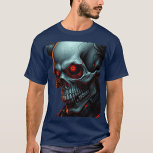 Skalle serietidningsstil illustration fantasykonst t shirt