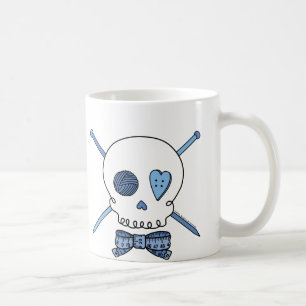 Skalle & stickor (blått) kaffemugg