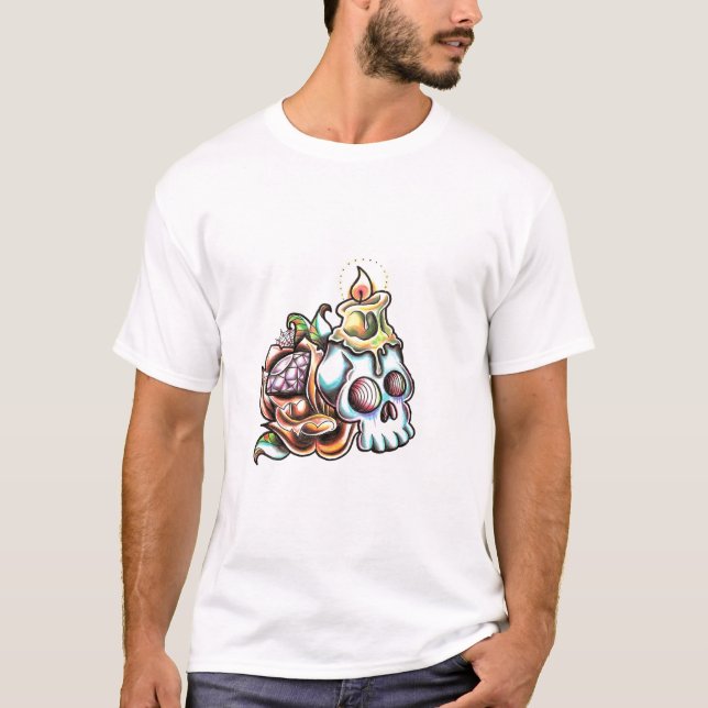 skalle t-shirt (Framsida)