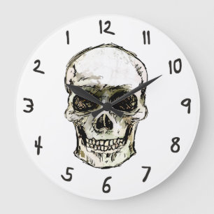 Skalle vände om Time Stor Klocka