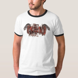 Skalle- & vapenlogotyp t shirt