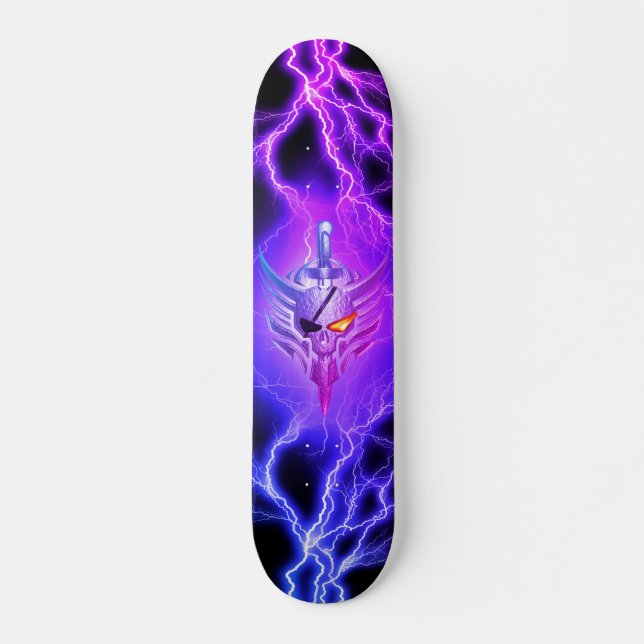 Skalle VIKINGKRIGARE Mini Skateboard Bräda 18,5 Cm (Framsida)