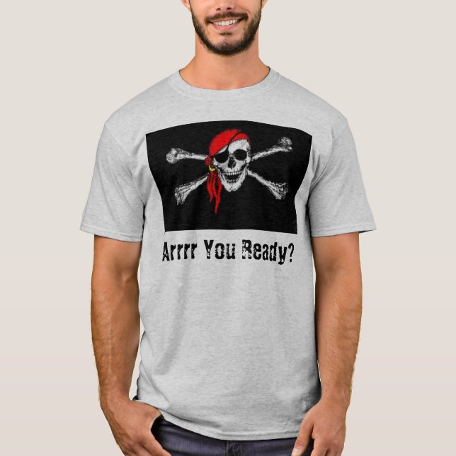 skalleflaggapirat tee shirt (Framsida)