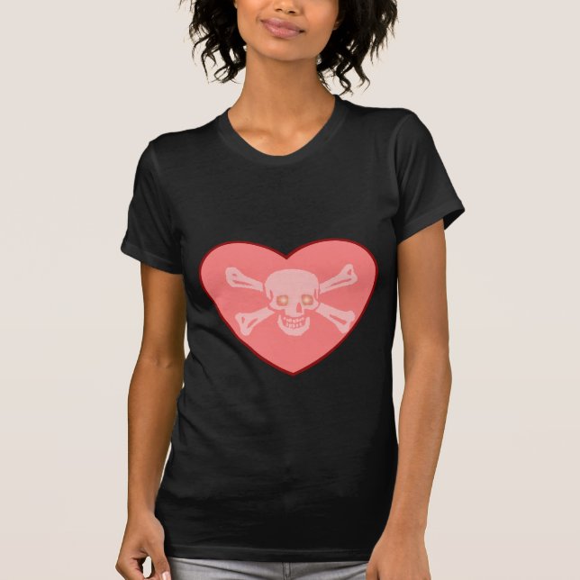 skallehjärta tee shirt (Framsida)