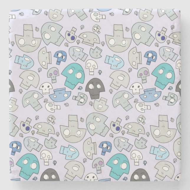 Skallemönster Underlägg Sten (Framsidan)