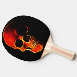 Skallen av flammar pingisracket