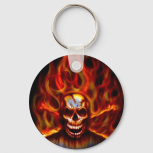 Skallen avfyrar Keychain Nyckelring