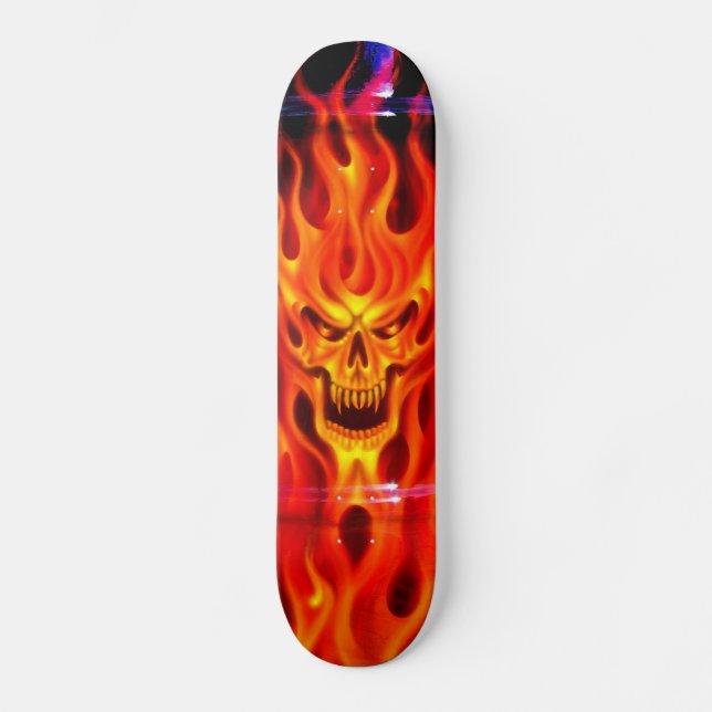 Skallen avfyrar - skridskodäcket skateboard bräda 20,5 cm (Framsida)
