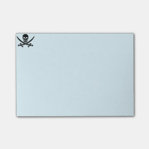 Skallen & ben piratkopierar klibbigt noterar post-it block