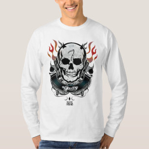 Skallen för självmordSquad Diablo & flammar T Shirt