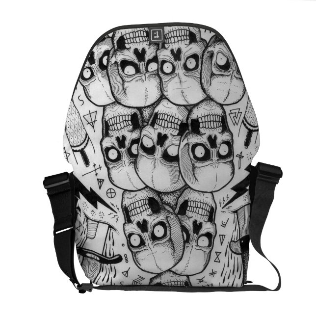 skallen hänger lös messenger bag (Öppen Baksida)
