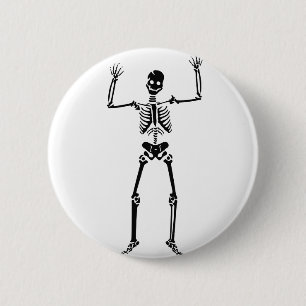 Skallen klämmer fast (Halloween) Knapp
