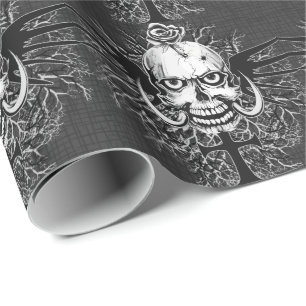 Skallen med steg, Horns, kor, vingarmönster Presentpapper