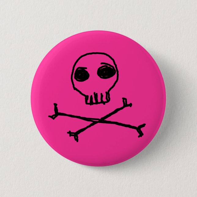 Skallen och Crossbones knäppas Knapp (Framsida)