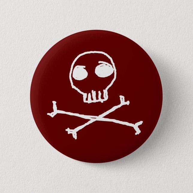 Skallen och Crossbones knäppas Knapp (Framsida)