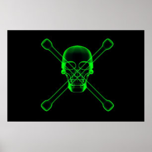 Skallen och crossbones röntgar vision poster