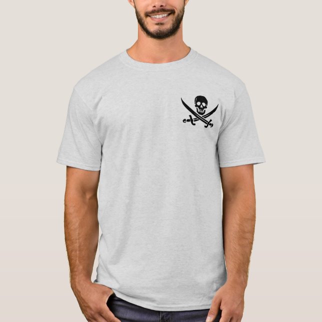 Skallen och svärd till Arr är piratT-tröja T-shirt (Framsida)