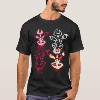 Skallen Paintbrush, rycker häftig och ritar T-shirt