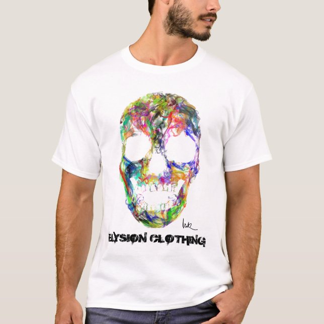 Skallen röker t shirt (Framsida)