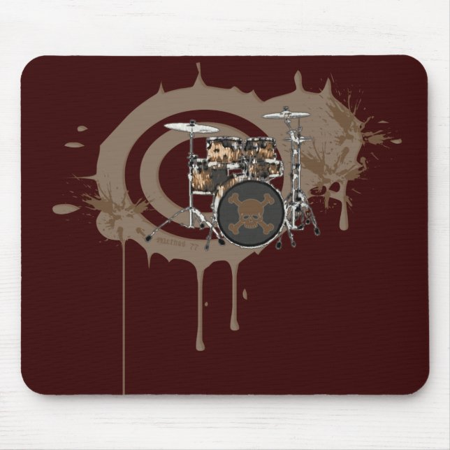 Skallen trummar Mousepad Musmatta (Framsidan)