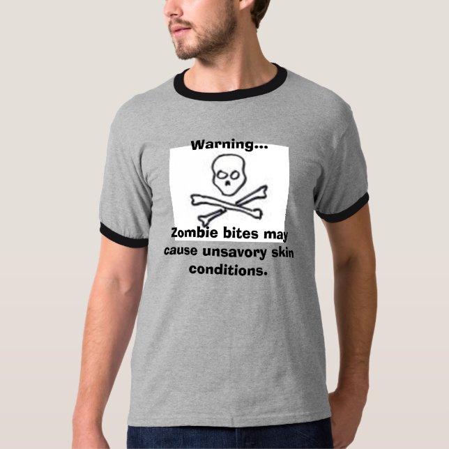 skallen varnande… Zombiebitor kan orsaka unsavor… Tröja (Framsida)