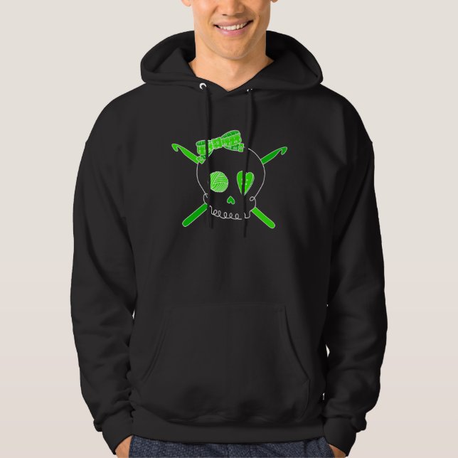 Skallen & virkningen hakar (limefruktgrönt - den sweatshirt (Framsida)