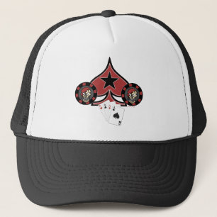 SkallePokerchip hattar Truckerkeps