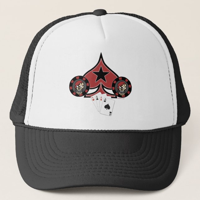 SkallePokerchip hattar Truckerkeps (Framsida)
