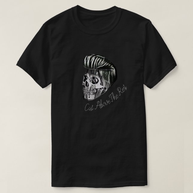 SkallePompadoursnitt ovanför vilaT-tröja T Shirt (Design framsida)