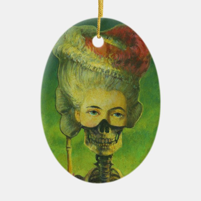 Skalleprydnad Julgransprydnad Keramik (Framsidan)