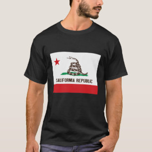 SKALLERORM FÖR KALIFORNIEN REPUBLIKSTATLIG FLAGGA T-SHIRT
