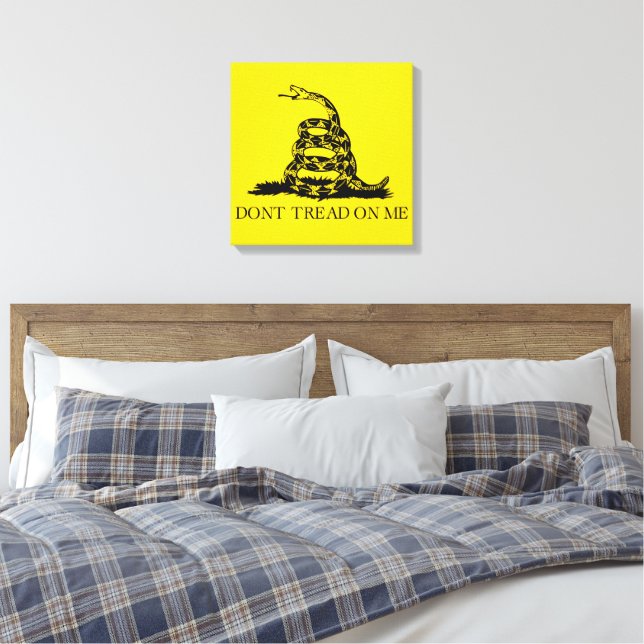 Skallerorm Gadsden Flagga: Kamp, Motstånd Canvastryck (Insitu (sovrum))