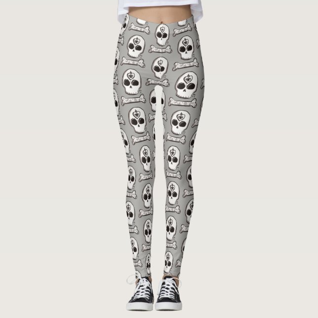 Skalletatuering Leggings (Framsida)