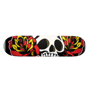 skalletatueringdäck skateboard bräda 20,5 cm